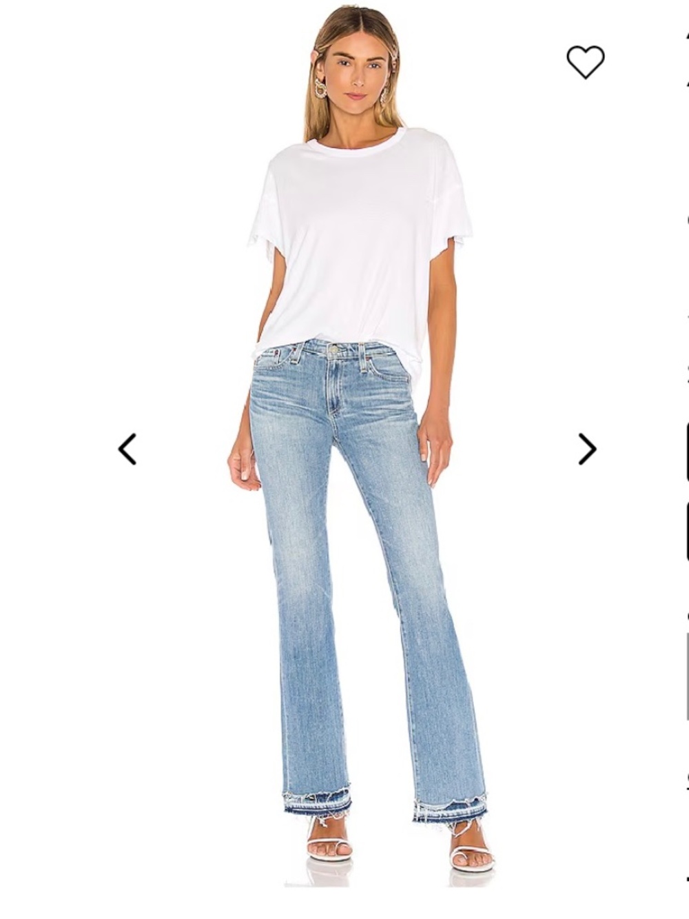 AG Adriano Goldschmied~Size 27x32~The Angel Bootcut ~Light Wash Frayed Hem Jeans